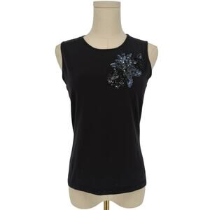 Vintage Y2K Banana Republic Sequin Embroidered Tank Top Blouse Size M Fairy